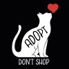 Adopt Don’t Shop Heart Cats Sweatshirt Black - Image 2