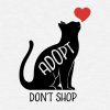 Adopt Don’t Shop Heart Cats Sweatshirt White - Image 2