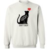 Adopt Don’t Shop Heart Cats Sweatshirt White