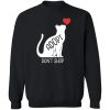 Adopt Don’t Shop Heart Cats Sweatshirt Black