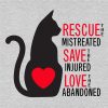 Private: Rescue Save Love Cats Sweatshirt Grey - Image 2