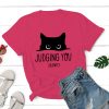 Judging You Silently Kitty Standard Tee Pink