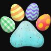 Easter Spring Paw Standard Tee Black - Image 2