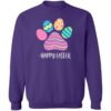 Happy Easter Paw Sweatshirt Purple