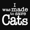 I Was Made To Save Cats Hoodie Black - Image 2