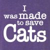 I Was Made To Save Cats Sweatshirt Purple - Image 2