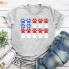 Red White & Paws Standard Tee Heather Grey