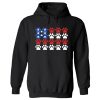 Red White & Paws Hoodie Black