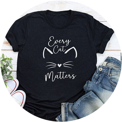 Shop All Tees for Cat Lovers Products