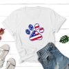 Cat Paws & Stripes Standard Tee White
