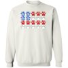 Red, White & Paws Sweatshirt White