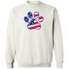 Cat Paws & Stripes Sweatshirt White