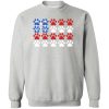 Red White & Paws Sweatshirt Heather Grey