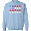 Red White & Paws Sweatshirt Light Blue