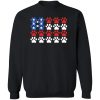 Red White & Paws Sweatshirt Black