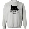Judging You Silently Kitty Sweatshirt Heather Grey