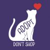 Adopt Don’t Shop Heart Cats Hoodie Purple - Image 2