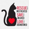 Rescue Save Love Cats Standard Tee White - Image 2