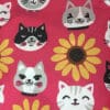 Kitties & Sunflowers Shopping Travel Shoulder Bag- Folding Grocery Tote Pouch Bag - Image 2