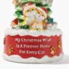 My Christmas Wish Is A Forever Home For Every Cat- Hand Crafted Light Up Resin Christmas Tree - Image 4