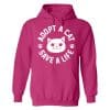 Adopt A Cat - Save A Life Hoodie Hot Pink