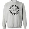 Adopt A Cat - Save A Life Sweatshirt Grey