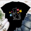 Loving Cat Flowers Standard Tee Black
