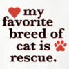 My Favorite Breed of Cat is Rescue Standard Tee White - Image 2