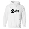 Simply Love Paw Hoodie White