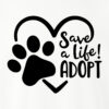 Save A Life Adopt! Standard Tee White - Image 2