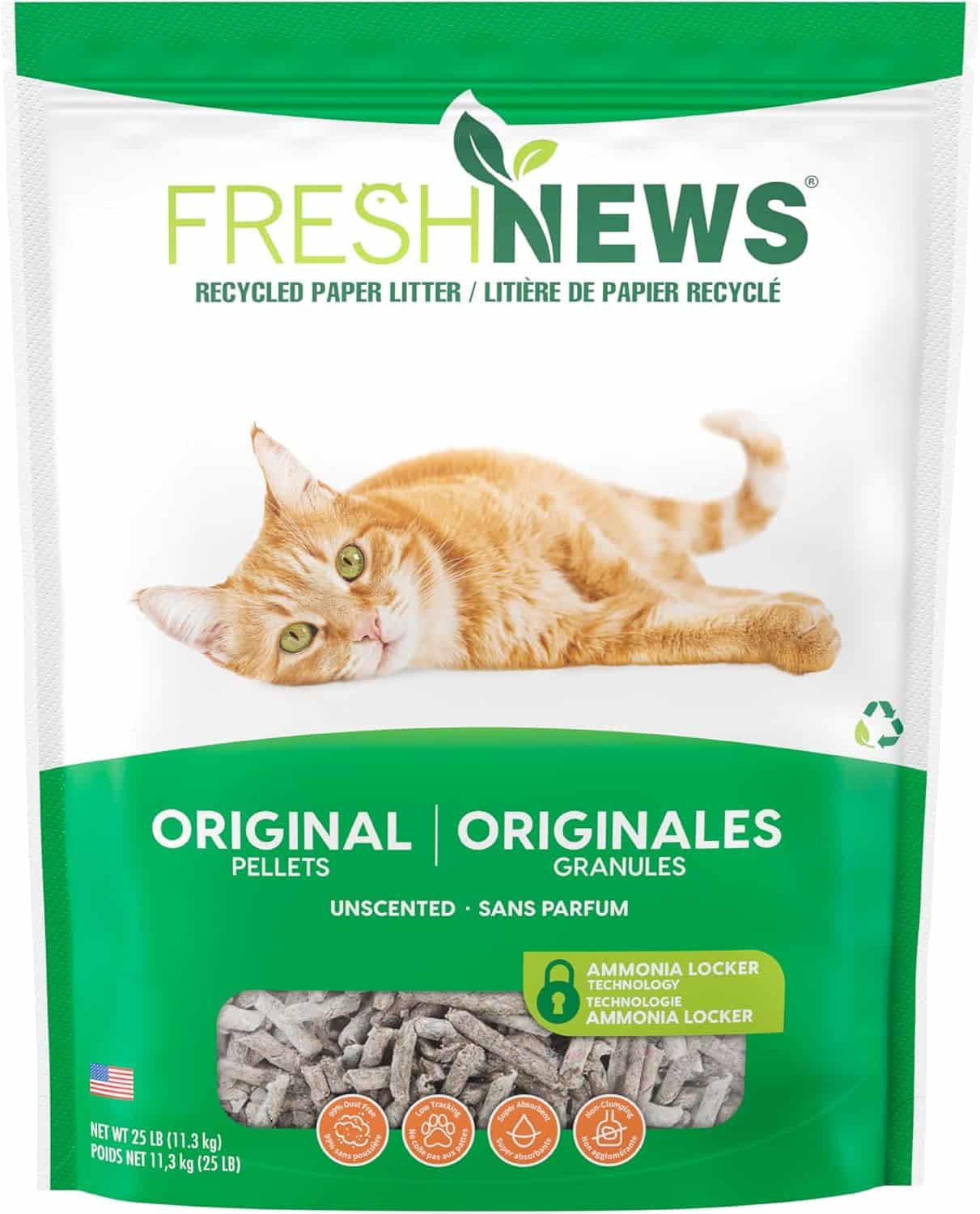 Fresh News Recycled Paper Original Pellet Cat Litter