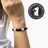 Purrfect Start Pearlized Kitten Beaded White & Black Bracelet - Saving The Tiniest of Lives - Image 2