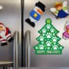 Happy Pawlidays Christmas Tree Cat Paws Car Magnet- Great for Kitchen Fridge, Home Decor - Image 3