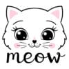 Kitty Meow Standard Tee White - Image 2