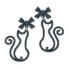 Purrfect Start -Elegant Kitty with Metal Bow Ribbon Dangle Earring  – Saving The Tiniest Of Lives