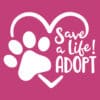 Save A Life Adopt! Standard Tee Hot Pink - Image 2