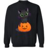 Precious Halloween Pumpkin Kitty Sweatshirt Black