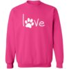 Simply Love Paw Sweatshirt Hot Pink