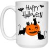 Happy Halloween Kitties 15oz Mug Super Deal $7.99