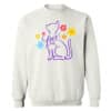 Loving Cat Flowers Sweatshirt White