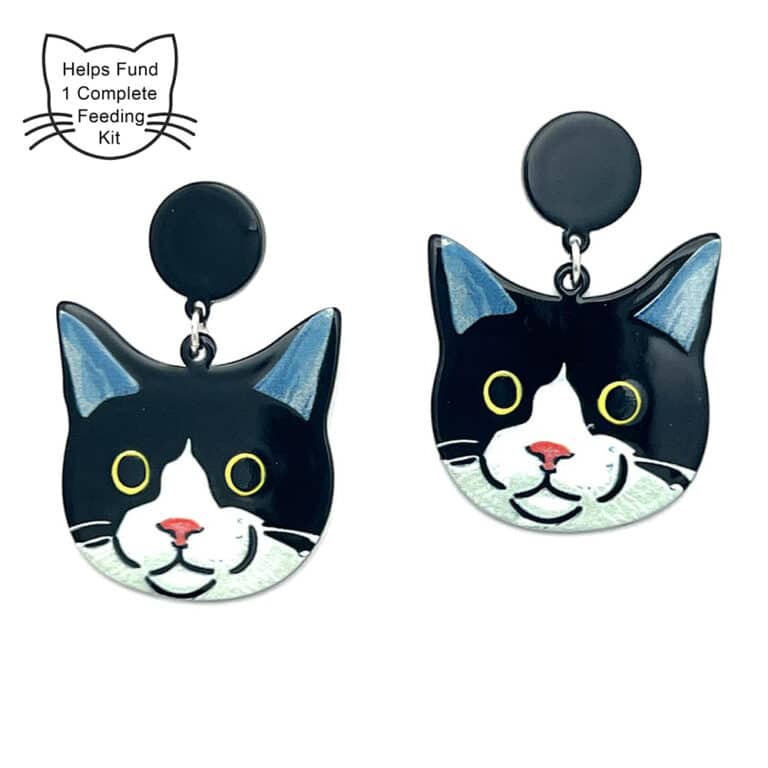 Purrfect Start - Meow Meow Kitty Dangle Earring – Saving The Tinest Lives