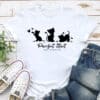Purrfect Start - Kitties & Butterflies Standard Tee White With Black