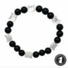Purrfect Start Pearlized Kitten Beaded White & Black Bracelet - Saving The Tiniest of Lives - Image 3
