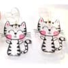 Purrfect Start - Pawdorable Heart Kitty Dangle Earrings - Saving The Tiniest Of Lives - Image 2
