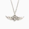 Cat Paw Angel Wing Charm Necklace 18- 20" Adjustable Chain
