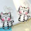 Purrfect Start - Pawdorable Heart Kitty Dangle Earrings - Saving The Tiniest Of Lives