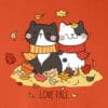 Love Fall Cats Sweatshirt Orange - Image 2