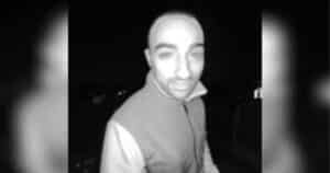 Stranger on porch at night