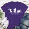 Purrfect Start - Kitties & Butterflies Standard Tee Purple
