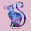 Purrfect Start - Artisan Kitty & Butterfly Standard Tee LT Pink - Image 2